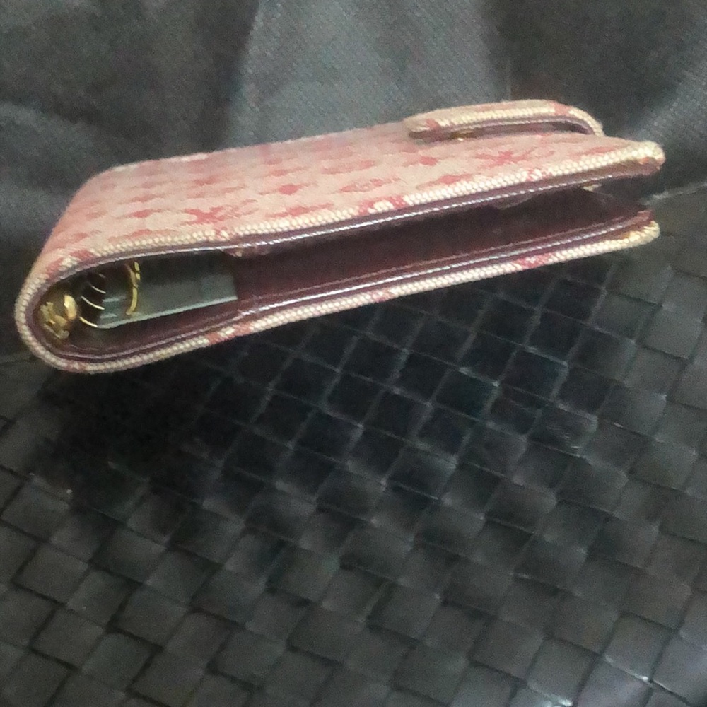 LOUIS VUITTON Mini Lin Red Agenda Binder Passport Holder Credit Card Wallet AUTH - Picture 13 of 17